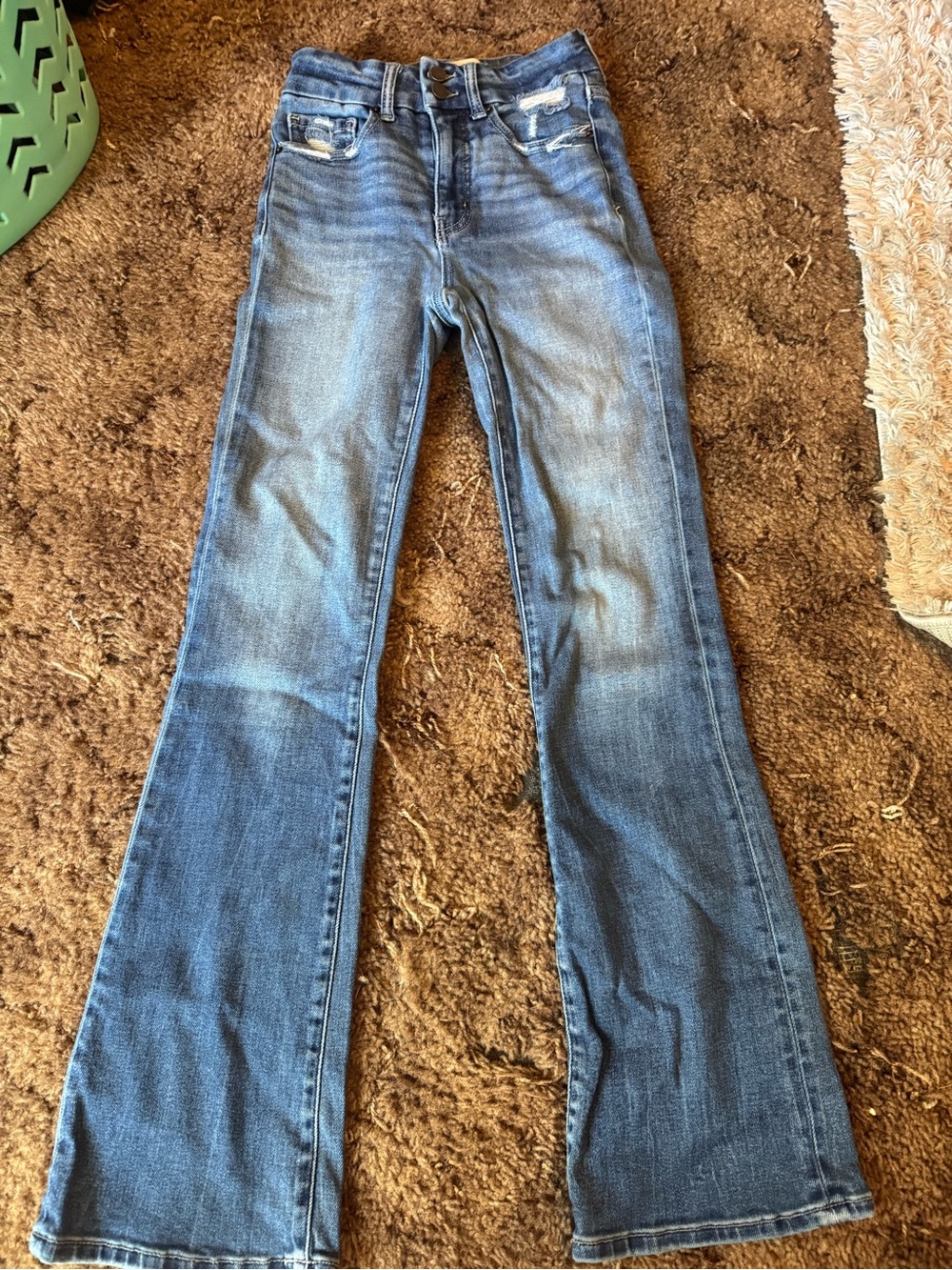 BKE Women's Blue Bootcut Jeans with Faded Wash